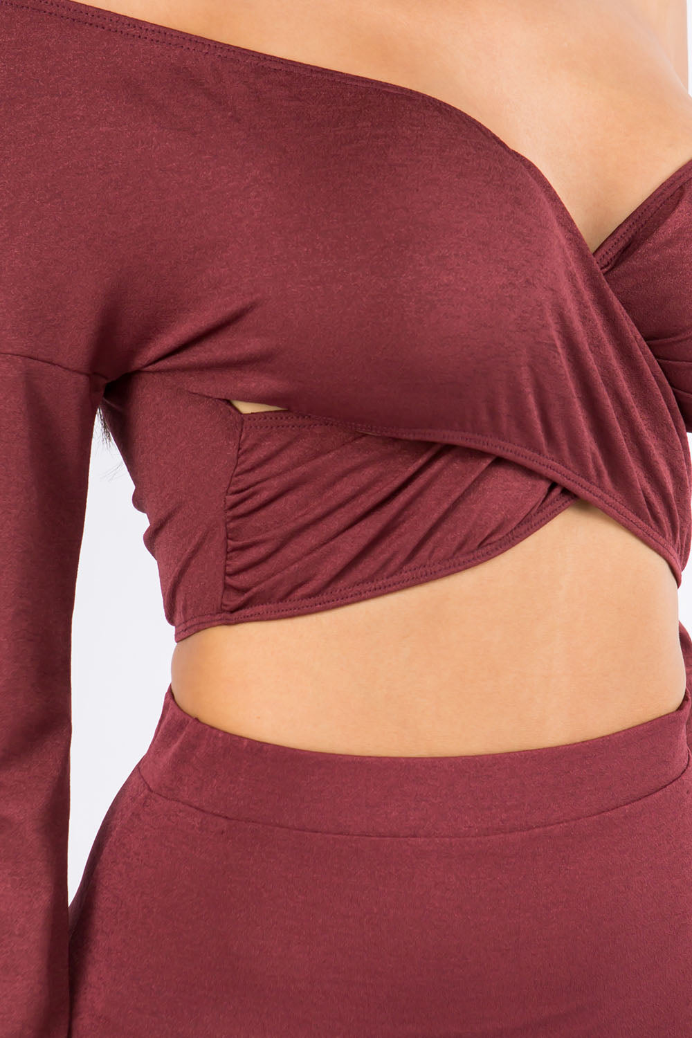 Kehlani Off-Shoulder 2-Pc Mini Skirt Set